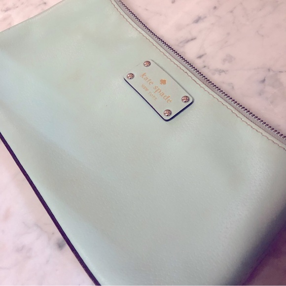 KATE SPADE Robins Egg Blue Leather Shoulder Bag - Picture 13 of 13